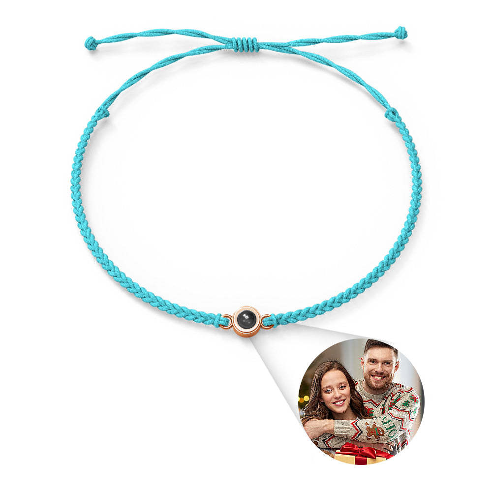 Benutzerdefiniertes Projektions-foto-kreisarmband, Personalisierter Bild-innenschmuck, Individuelle Weihnachtsgeschenke - ihrenamenskettede