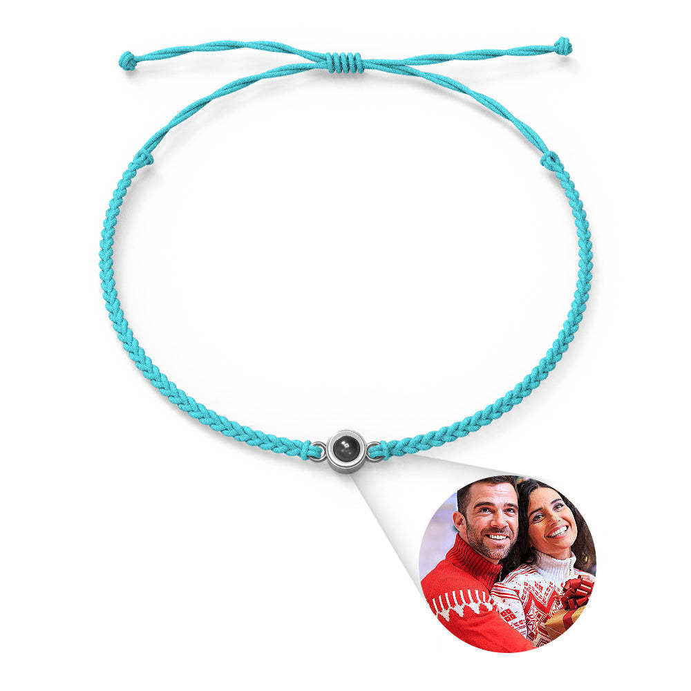 Benutzerdefiniertes Projektions-foto-kreisarmband, Personalisierter Bild-innenschmuck, Individuelle Weihnachtsgeschenke - ihrenamenskettede