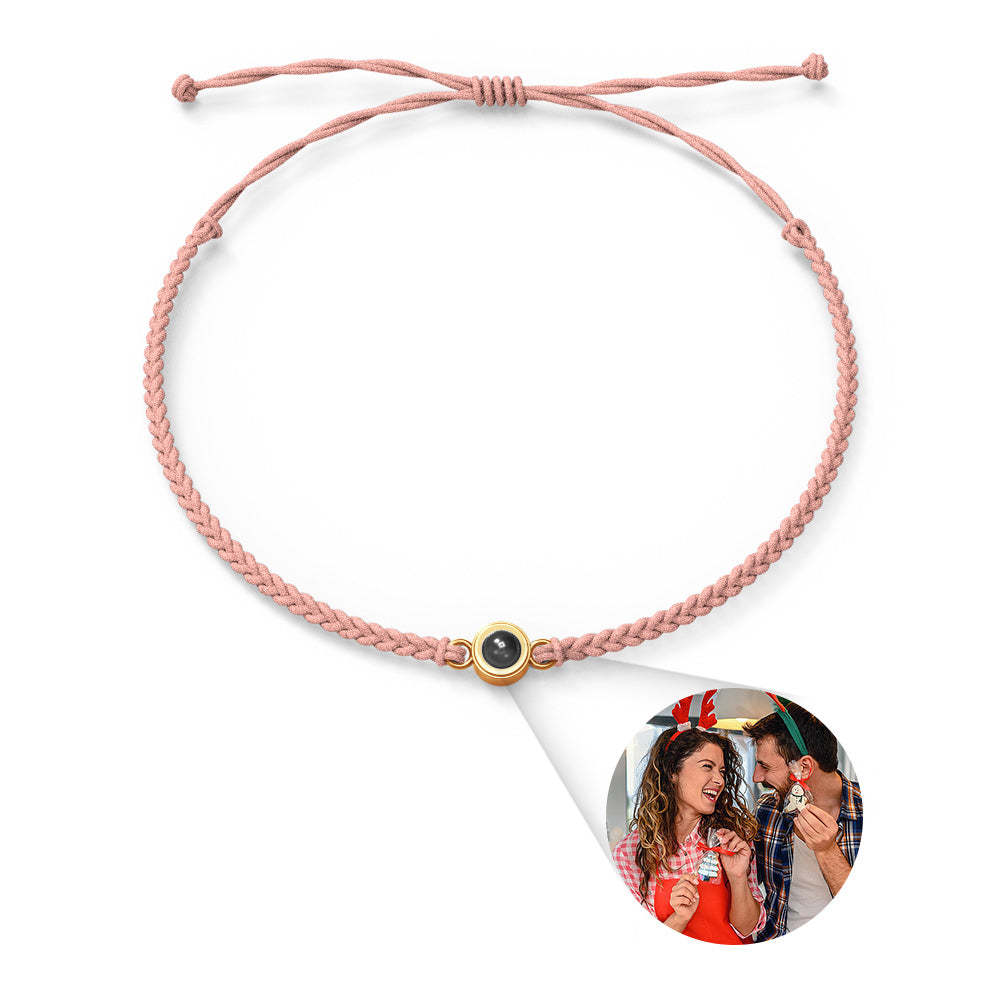 Benutzerdefiniertes Projektions-foto-kreisarmband, Personalisierter Bild-innenschmuck, Individuelle Weihnachtsgeschenke - ihrenamenskettede