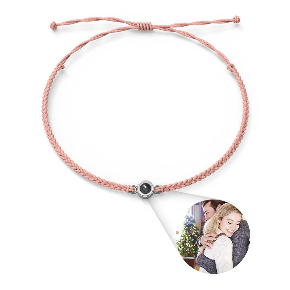 Benutzerdefiniertes Projektions-foto-kreisarmband, Personalisierter Bild-innenschmuck, Individuelle Weihnachtsgeschenke - ihrenamenskettede