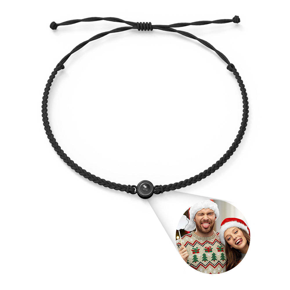 Benutzerdefiniertes Projektions-foto-kreisarmband, Personalisierter Bild-innenschmuck, Individuelle Weihnachtsgeschenke - ihrenamenskettede