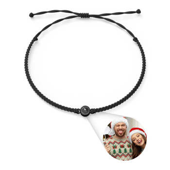 Benutzerdefiniertes Projektions-foto-kreisarmband, Personalisierter Bild-innenschmuck, Individuelle Weihnachtsgeschenke - ihrenamenskettede