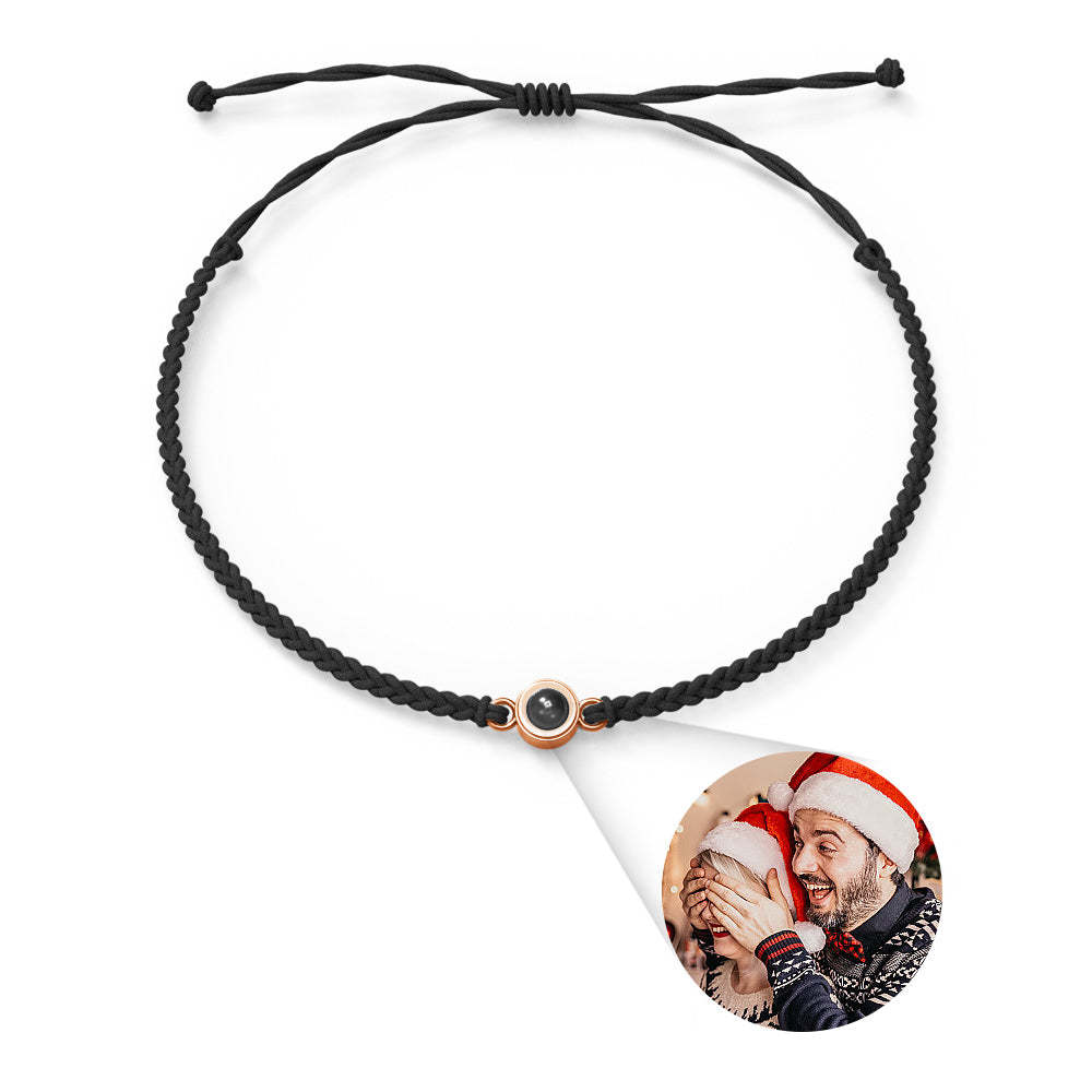 Benutzerdefiniertes Projektions-foto-kreisarmband, Personalisierter Bild-innenschmuck, Individuelle Weihnachtsgeschenke - ihrenamenskettede