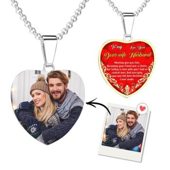Foto Graviert Halskette Zu Meiner Liebe Tag Halskette Geburtstagsgeschenke Herzförmig