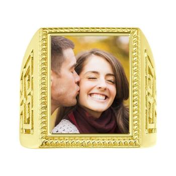 Foto Ring Quadratisches Foto Mit Hohlraum Rose Vergoldet