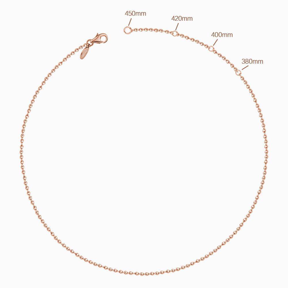 Engraved Heart Initial Necklace Rose Gold Plated