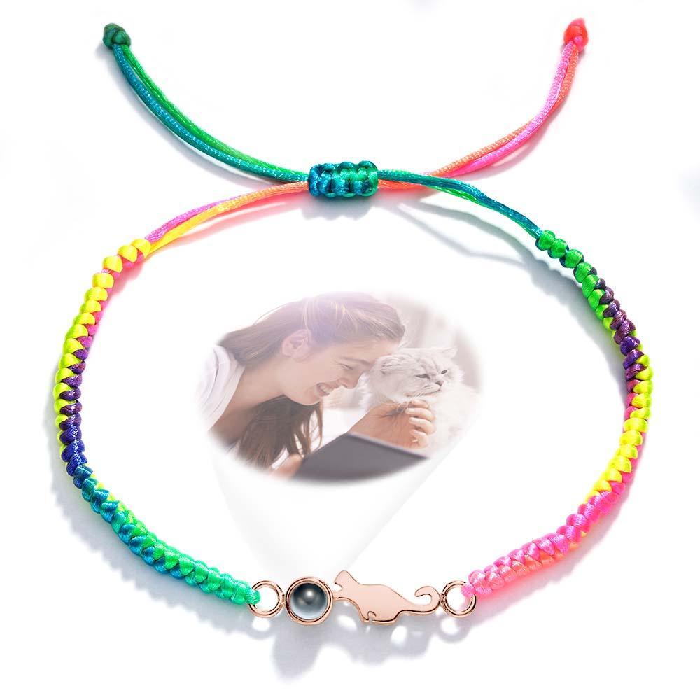 Personalisiertes Katzen-projektionsarmband, Personalisiertes Erinnerungsbild Im Armband, Geschenk Für Sie - ihrenamenskettede