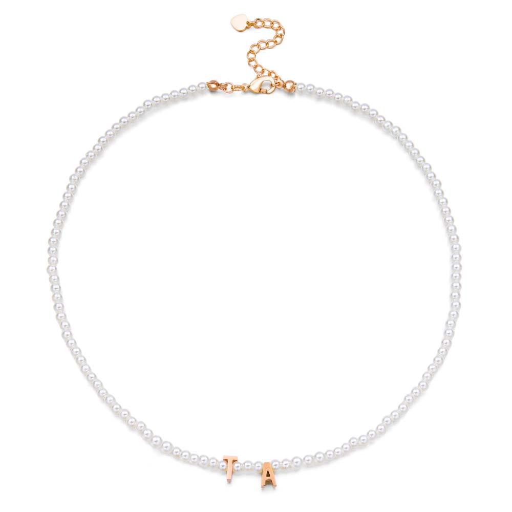 Personalisierte Perlenkette, Individuelle Namenskette, Geschenk Für Sie - ihrenamenskettede