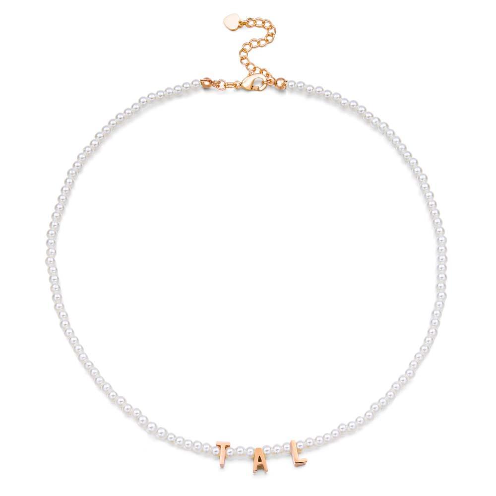 Personalisierte Perlenkette, Individuelle Namenskette, Geschenk Für Sie - ihrenamenskettede