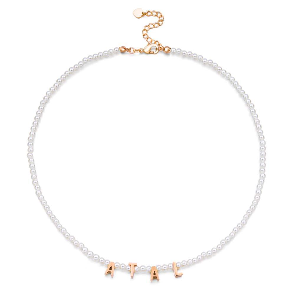 Personalisierte Perlenkette, Individuelle Namenskette, Geschenk Für Sie - ihrenamenskettede