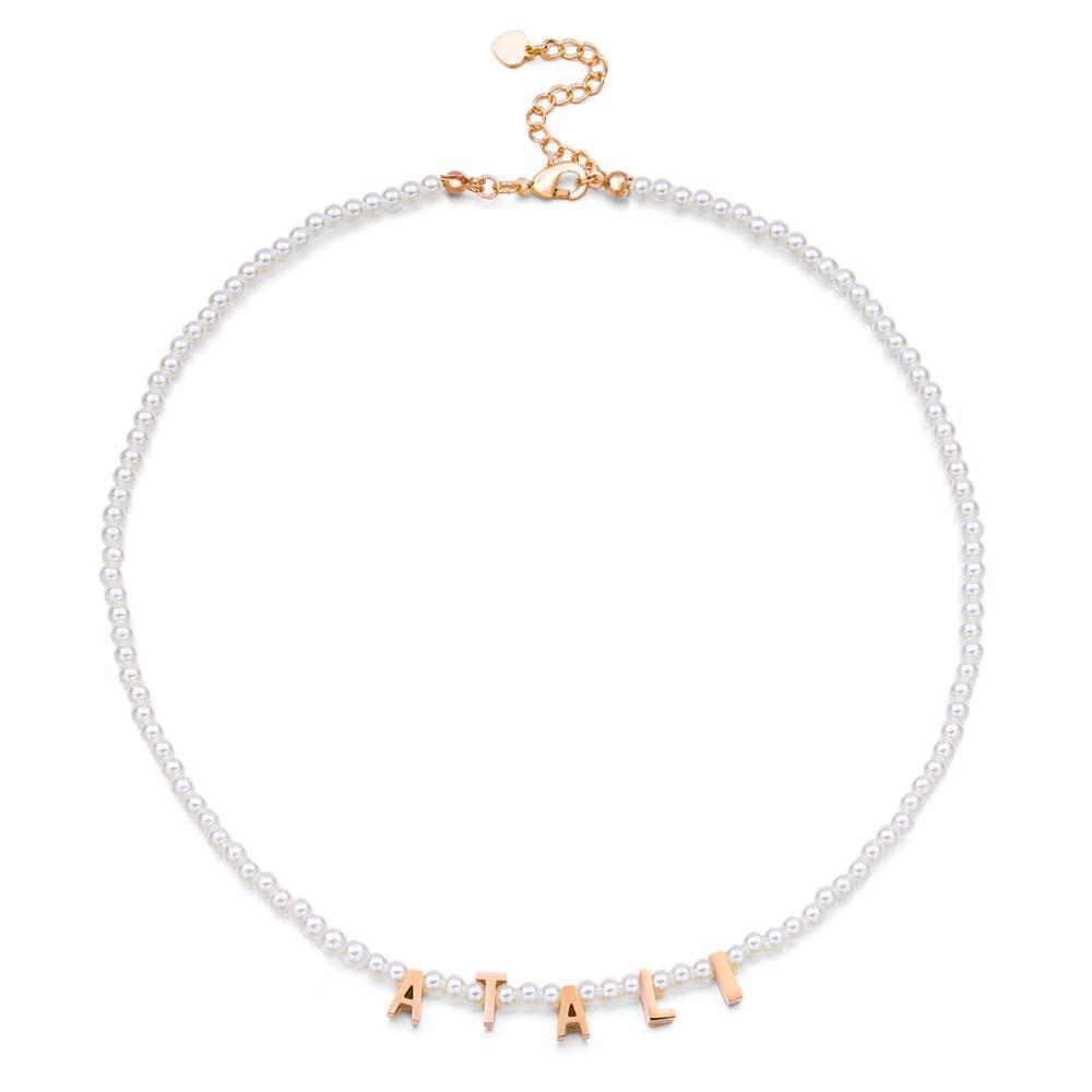 Personalisierte Perlenkette, Individuelle Namenskette, Geschenk Für Sie - ihrenamenskettede