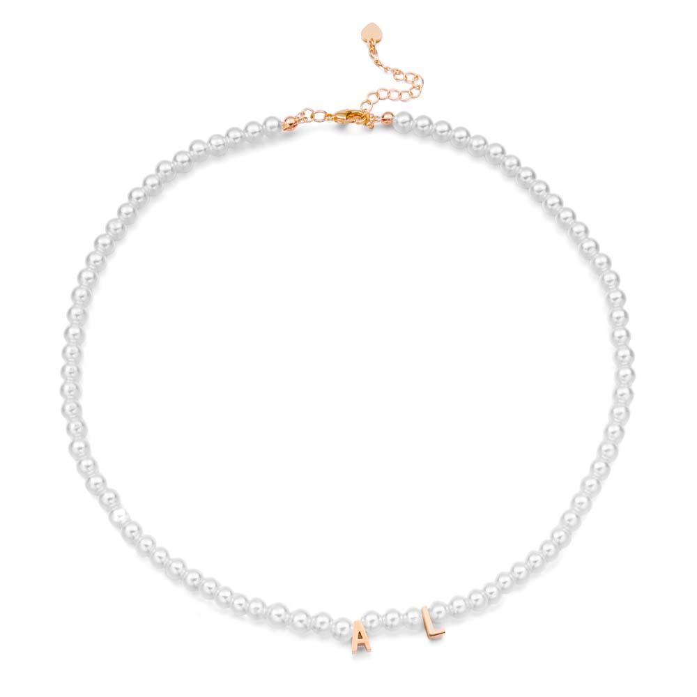 Personalisierte Perlenkette, Individuelle Namenskette, Geschenk Für Sie - ihrenamenskettede