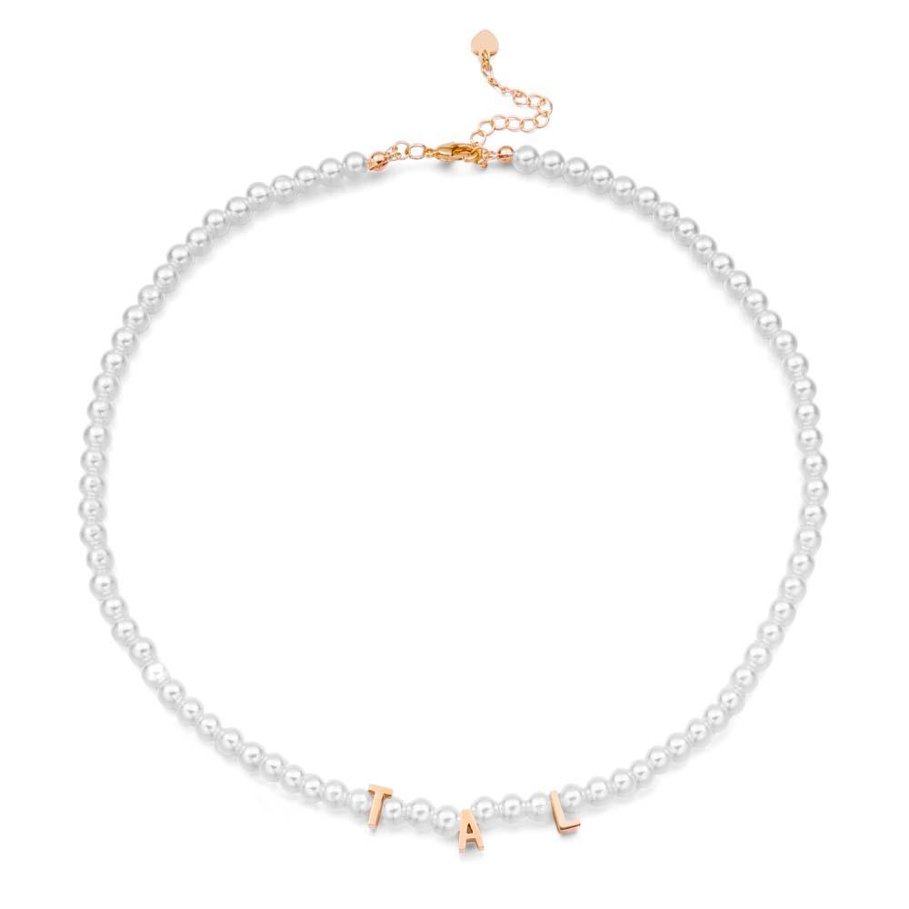 Personalisierte Perlenkette, Individuelle Namenskette, Geschenk Für Sie - ihrenamenskettede