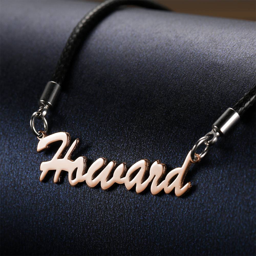 Personalisierte Namenshalskette Für Männer, Geschenk Für Den Freund - Rose Gold Plattiert
