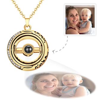 Personalisierte Fotoprojektionskette Astronomische Kugelkette Geschenk für Sie