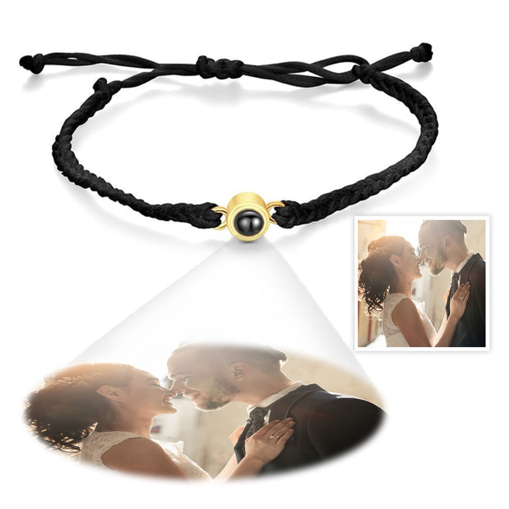 Benutzerdefiniertes Projektions-foto-kreisarmband, Personalisierter Bild-innenschmuck, Individuelle Weihnachtsgeschenke