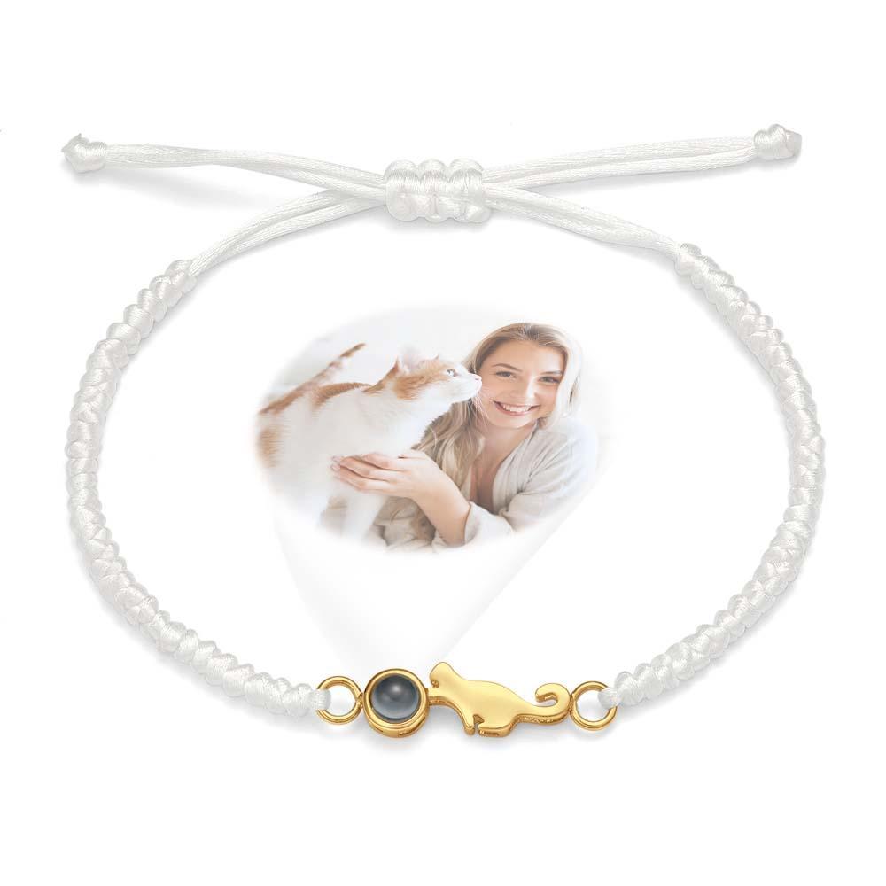 Personalisiertes Katzen-projektionsarmband, Personalisiertes Erinnerungsbild Im Armband, Geschenk Für Sie - ihrenamenskettede