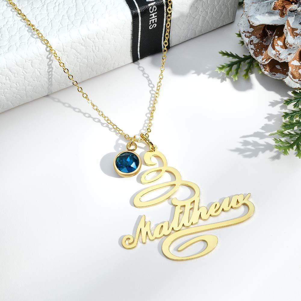 Personalisierter Namen-Geburtsstein-Weihnachtsbaum - Einzigartiges Geschenk - NameNecklace