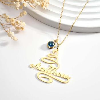 Personalisierter Namen-Geburtsstein-Weihnachtsbaum - Einzigartiges Geschenk - NameNecklace