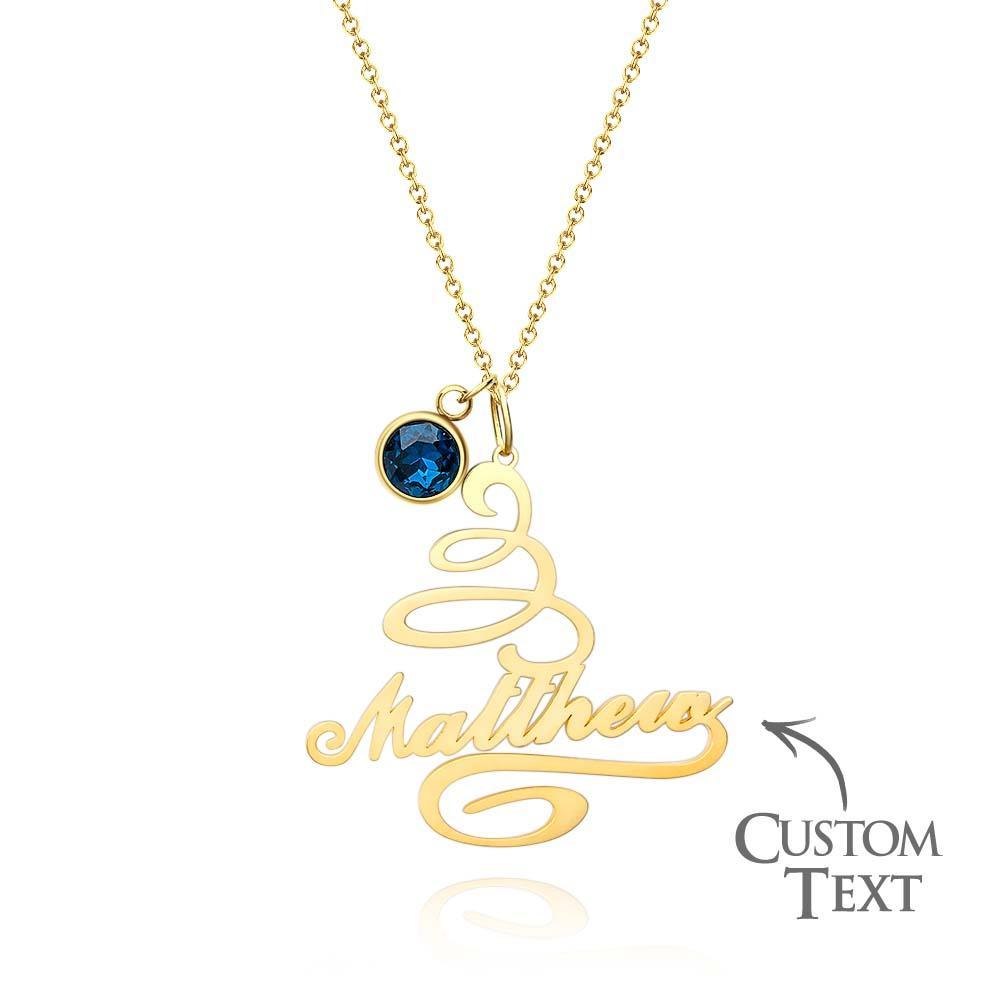 Personalisierter Namen-Geburtsstein-Weihnachtsbaum - Einzigartiges Geschenk - NameNecklace