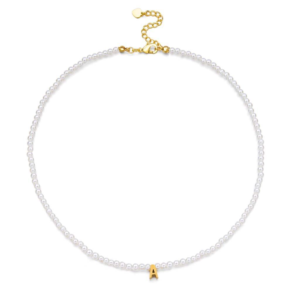 Personalisierte Perlenkette, Individuelle Namenskette, Geschenk Für Sie - ihrenamenskettede