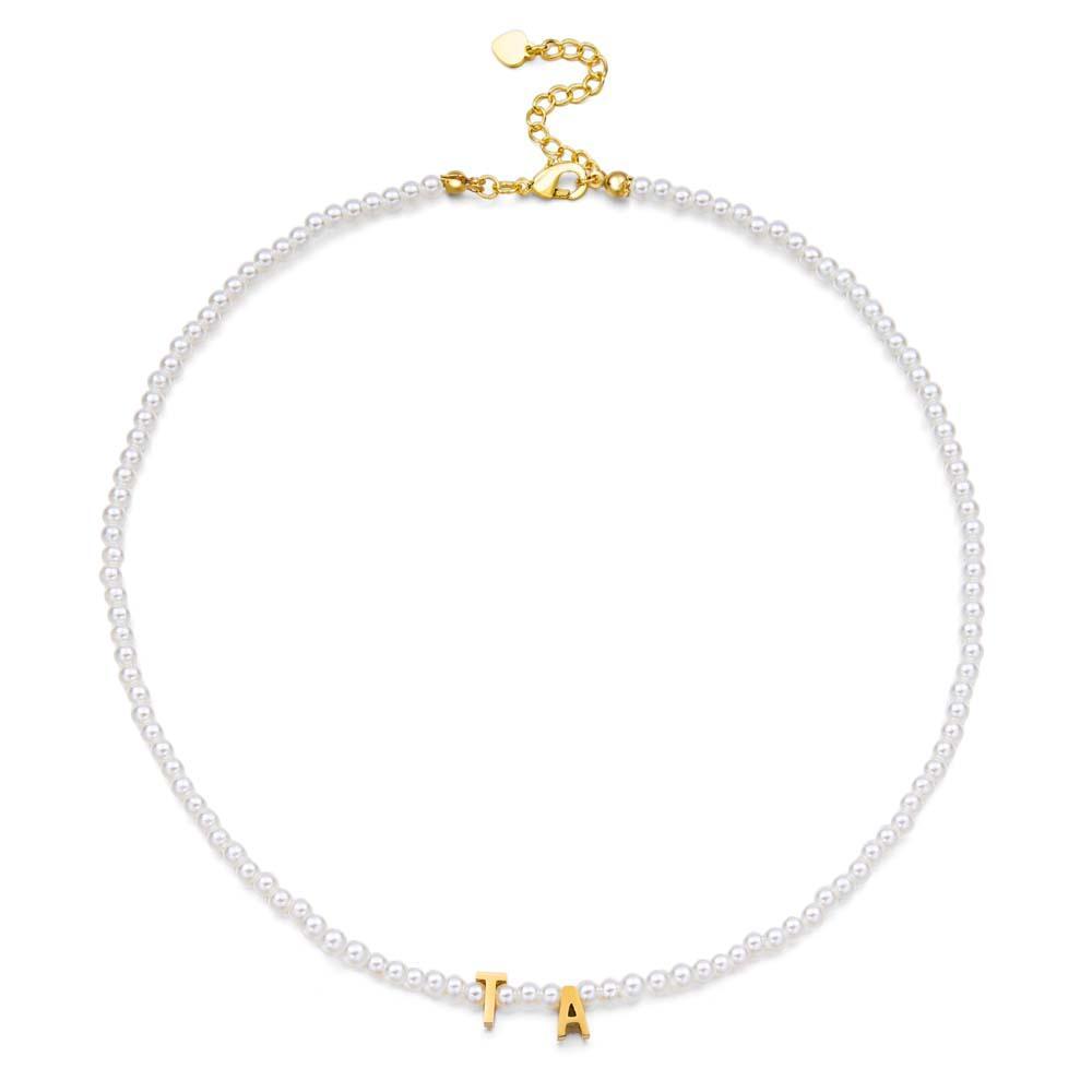 Personalisierte Perlenkette, Individuelle Namenskette, Geschenk Für Sie - ihrenamenskettede
