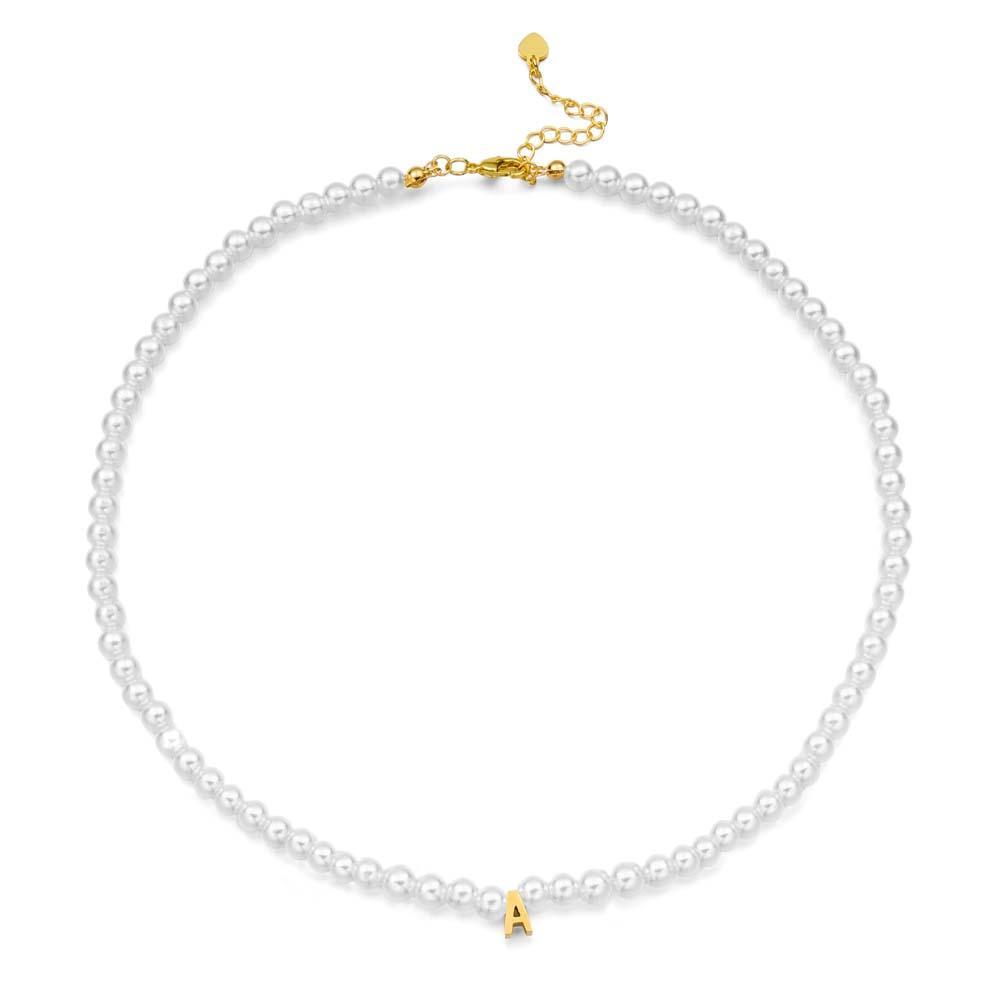 Personalisierte Perlenkette, Individuelle Namenskette, Geschenk Für Sie - ihrenamenskettede