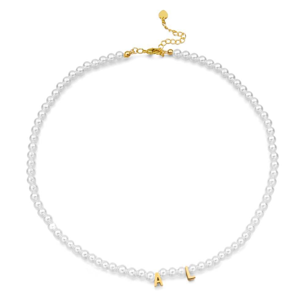 Personalisierte Perlenkette, Individuelle Namenskette, Geschenk Für Sie - ihrenamenskettede