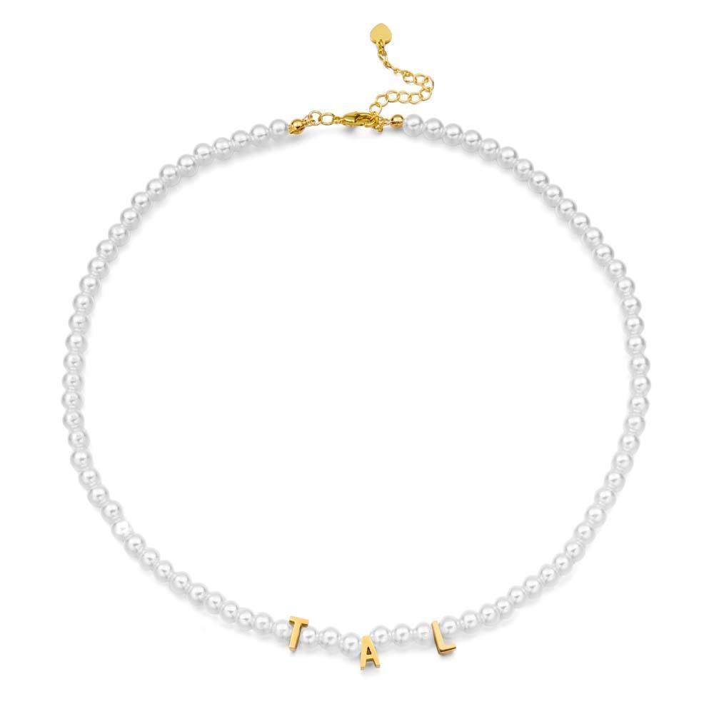 Personalisierte Perlenkette, Individuelle Namenskette, Geschenk Für Sie - ihrenamenskettede