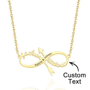 Benutzerdefinierte Gravierte Halskette Infinity Name Anhänger Halskette Geburtstagsgeschenk - ihrenamenskettede