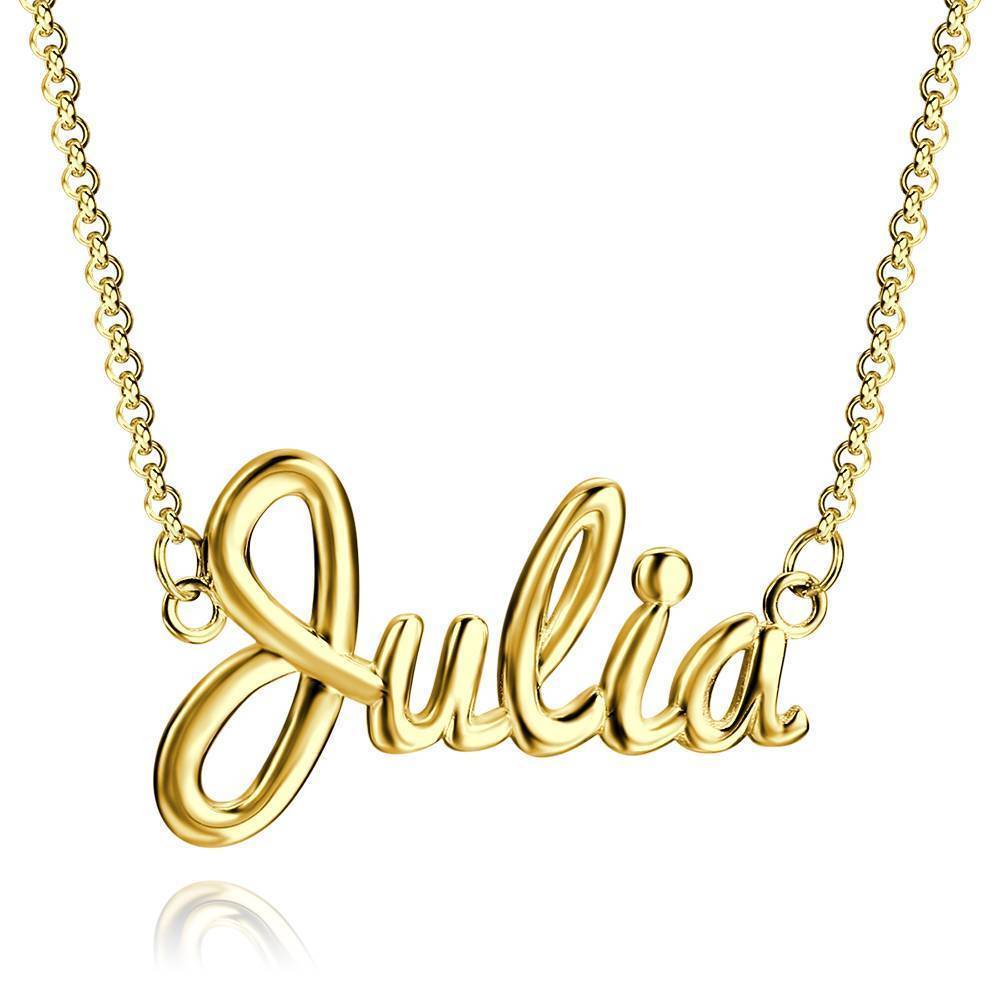 Personalized Classic Name Necklace 14K Gold