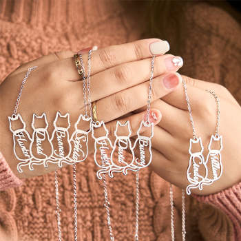 Personalisierte Katzenhalskette Mit Personalisiertem Namen, Individueller Haustierschmuck, Katzenschmuck, Geschenke Für Katzenliebhaber, Erinnerungsgeschenk - ihrenamenskettede