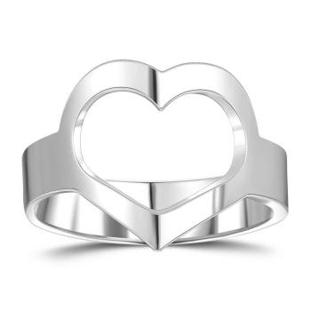 Individuell Gravierter Ring, Namensring Mit Süßem Herz 14K Gold Plattiert