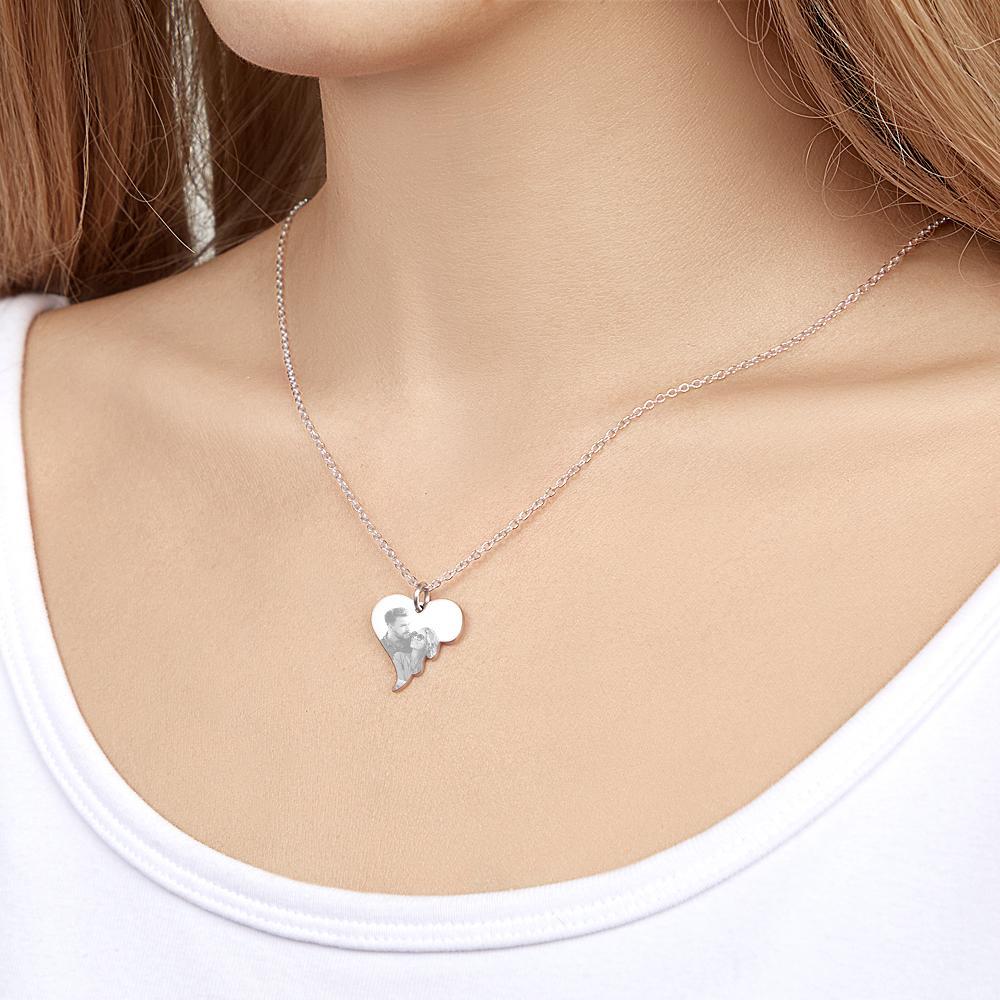 Kundenspezifisches Foto-halsketten-liebes-anhänger-halsketten-geschenk Für Frauen - ihrenamenskettede