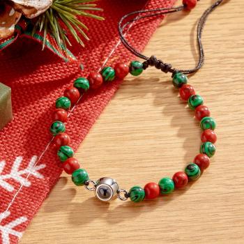 Individuelles Projektionsarmband Mit Bunten Perlen, Einzigartiges Weihnachtsgeschenk Für Paare - ihrenamenskettede