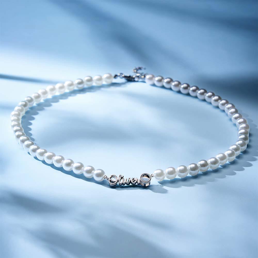 Personalisierte Namensketten Projektion Perlenkette Geschenk zum Valentinstag - NameNecklace