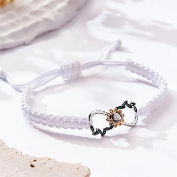 Benutzerdefiniertes Projektionsarmband Infinite Love Weave Paar Geschenk - ihrenamenskettede