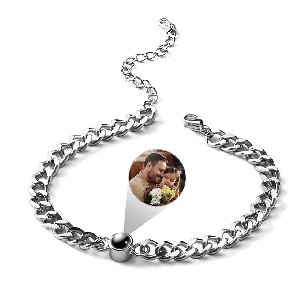 Projektionsarmbänder Aus Edelstahl, Individuelle Projektionsarmbänder, Gewebte Fotoarmbänder, Erinnerungsgeschenke - ihrenamenskettede