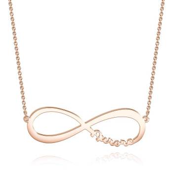 Namenshalskette Unendliche Namenshalskette Geschenke Für Die Freundin Rose Gold Plattiert
