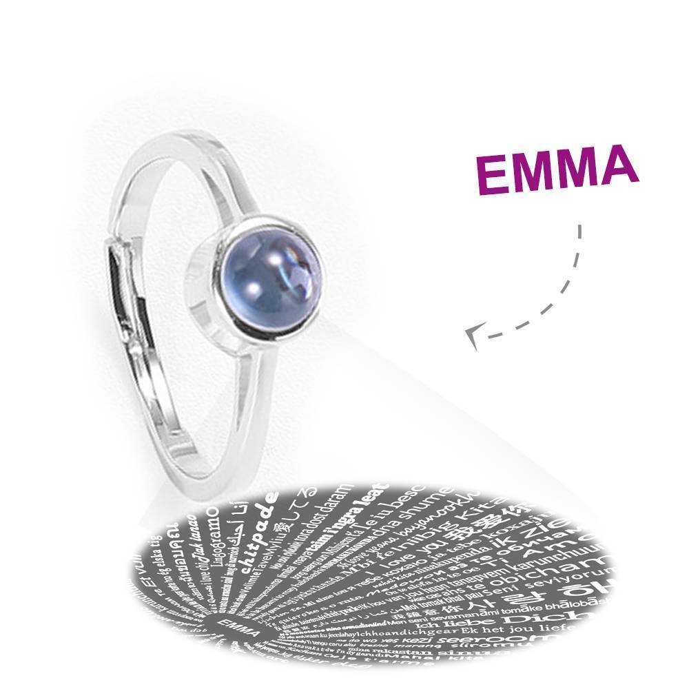 Ich Liebe Dich Ring In 100 Sprachen Projektion Gravierter Ring, Damenring Silber