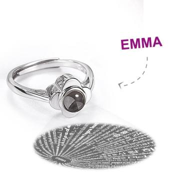 Ich Liebe Dich Ring Projektion Gravur Ring In 100 Sprachen, Einzigartiges Geschenk Silber