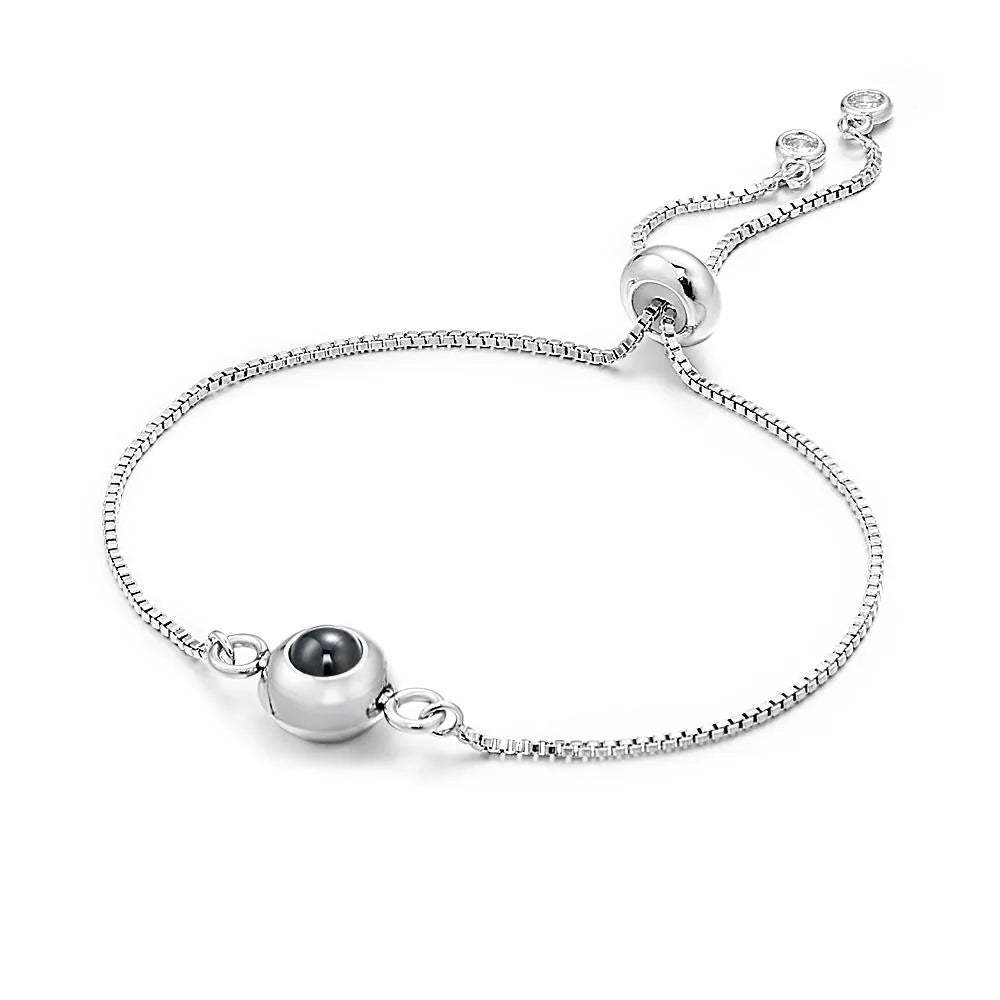 Projektionsarmbänder Aus Edelstahl, Individuelle Projektionsarmbänder, Gewebte Fotoarmbänder, Erinnerungsgeschenke - ihrenamenskettede