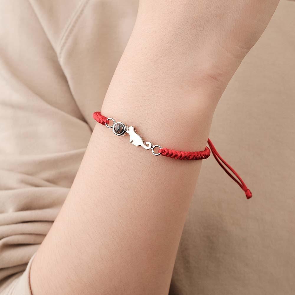 Personalisiertes Katzen-projektionsarmband, Personalisiertes Erinnerungsbild Im Armband, Geschenk Für Sie - ihrenamenskettede