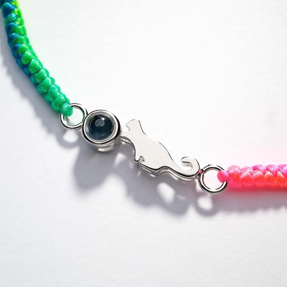 Personalisiertes Katzen-projektionsarmband, Personalisiertes Erinnerungsbild Im Armband, Geschenk Für Sie - ihrenamenskettede