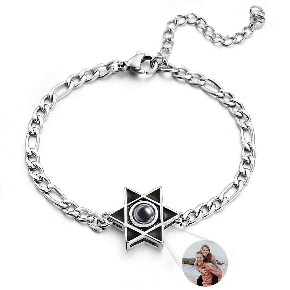 Benutzerdefiniertes Projektionsarmband Modekette Retro Altes Geschenk Für Männer - ihrenamenskettede