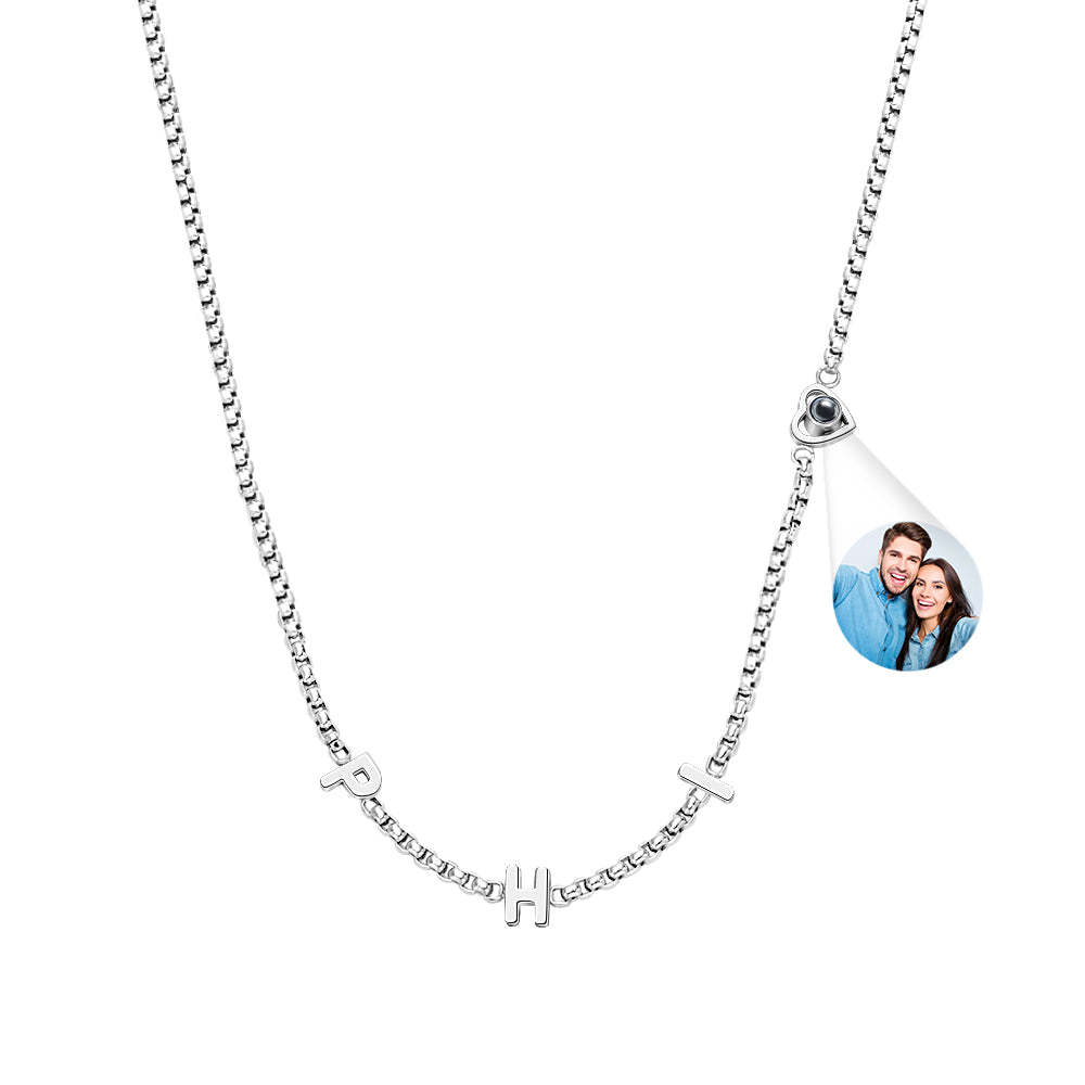 Personalisierte Namenskette Mit Projektionsfoto, Personalisierter Projektiver Anhänger, Geschenk Für Sie - ihrenamenskettede