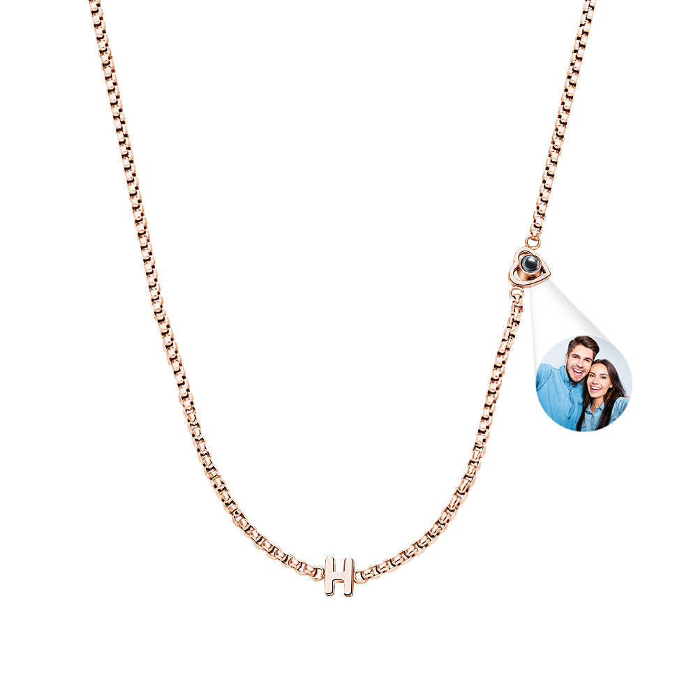 Personalisierte Namenskette Mit Projektionsfoto, Personalisierter Projektiver Anhänger, Geschenk Für Sie - ihrenamenskettede
