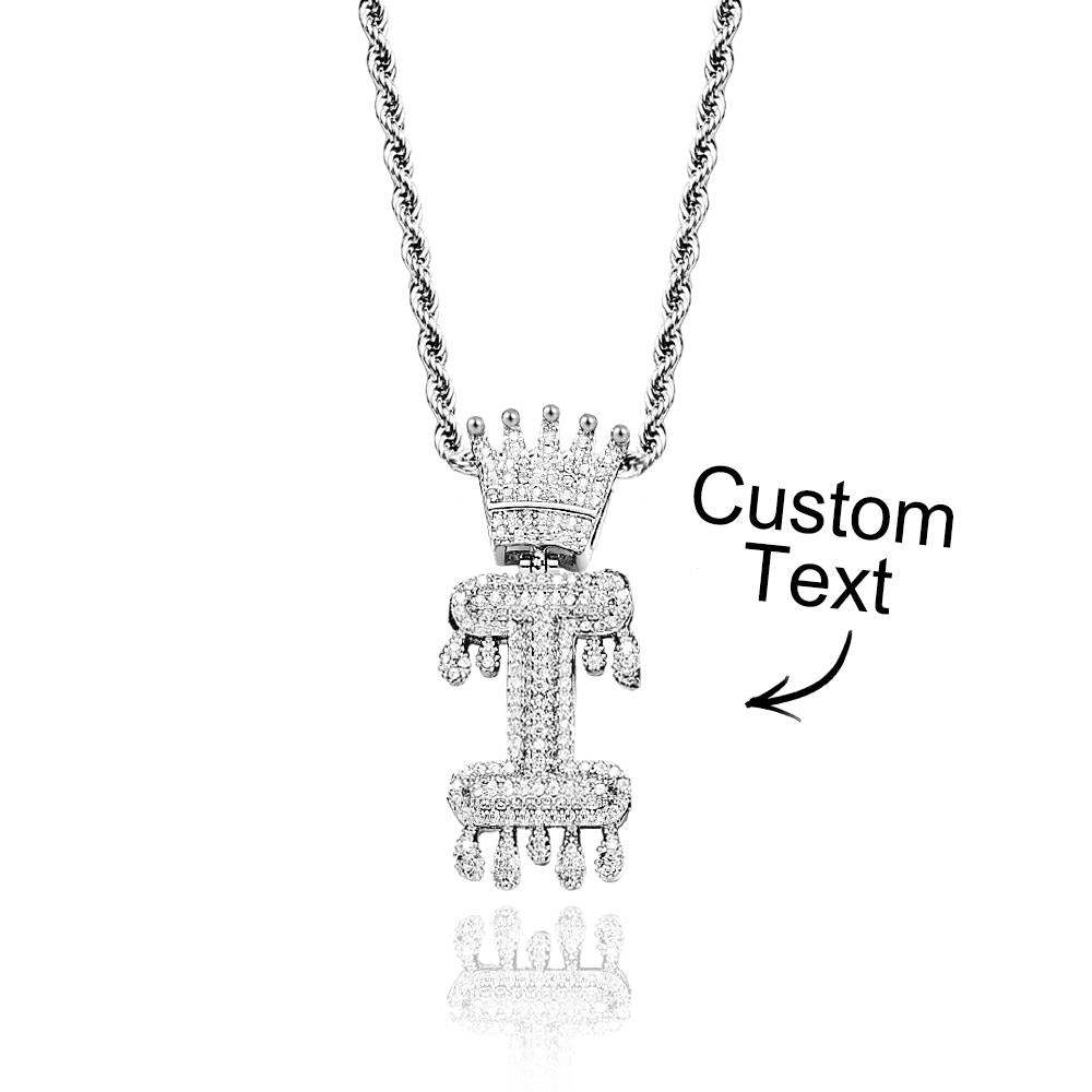 Benutzerdefinierte Namenskette Iced Out Buchstabenkette Hip Hop Halskette Für Männer - ihrenamenskettede