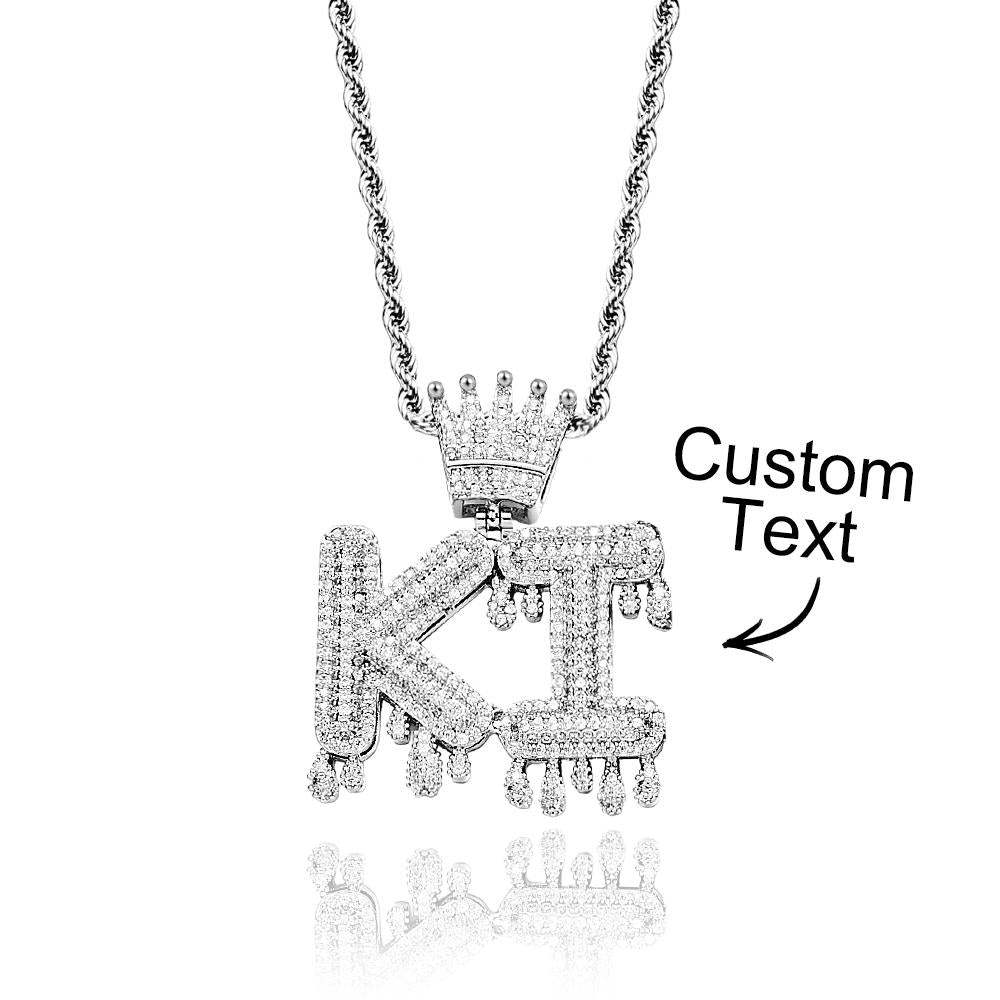 Benutzerdefinierte Namenskette Iced Out Buchstabenkette Hip Hop Halskette Für Männer - ihrenamenskettede
