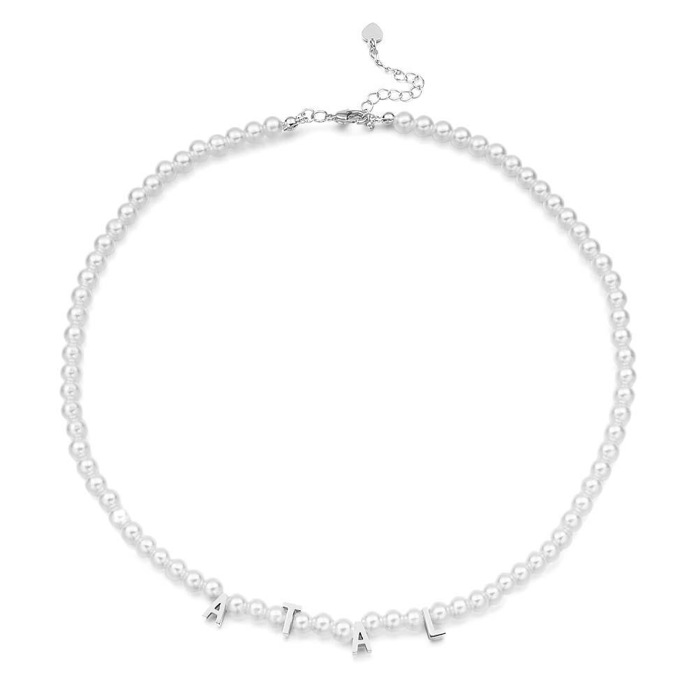 Personalisierte Perlenkette, Individuelle Namenskette, Geschenk Für Sie - ihrenamenskettede